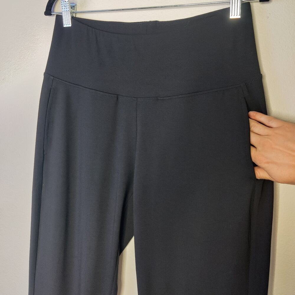 Habitat Pull On Knit Travel Pant Black Ankle Length Small Minimalist Comfort - Picture 6 of 15
